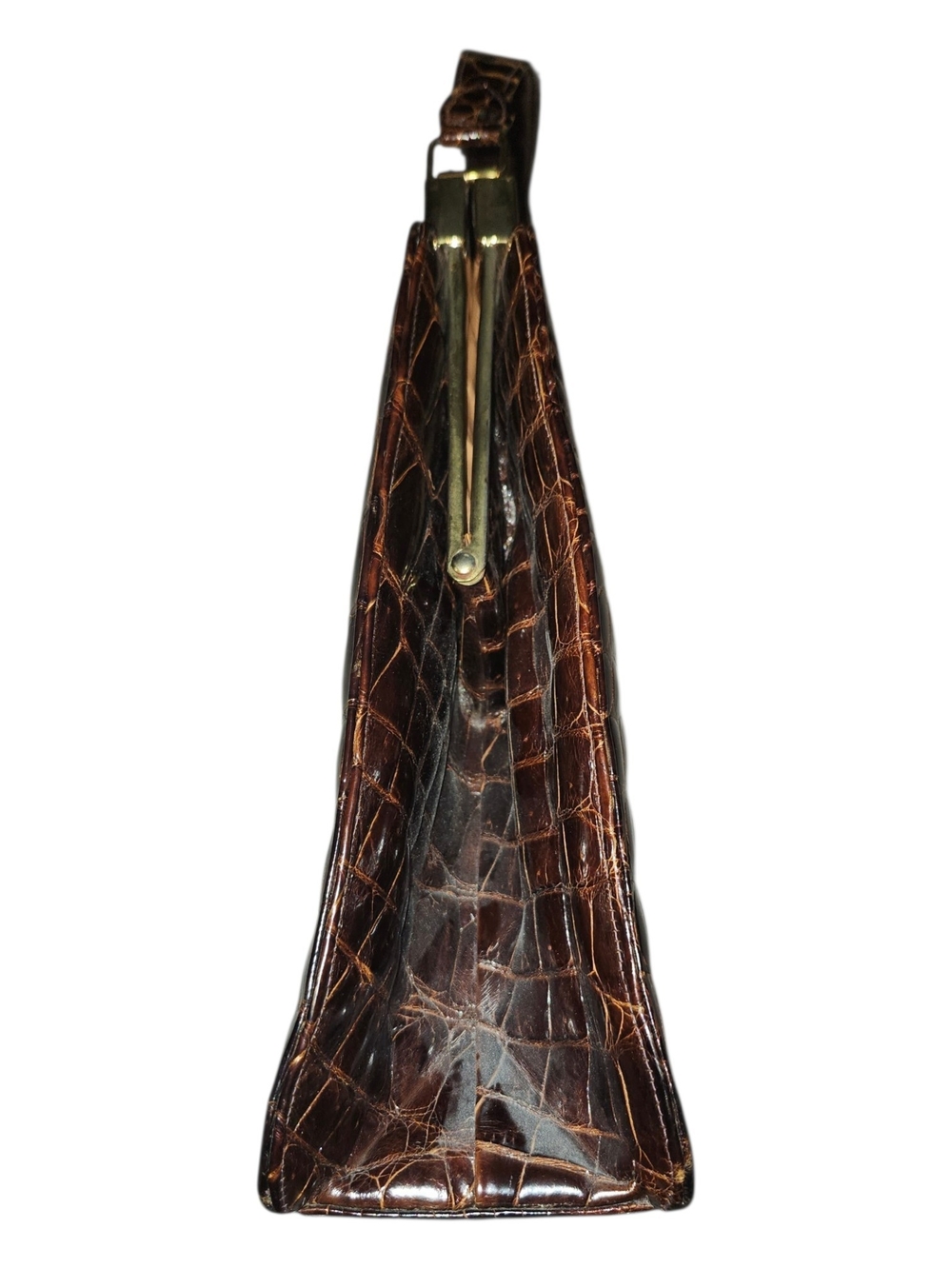 Prado Bag Vintage High Quality Croc Belly Skin Top-Handle Bag - Picture 6 of 9